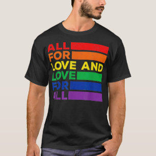Camiseta Tudo Por Amor E Amor Por Todo Orgulho LGBT Rainbow