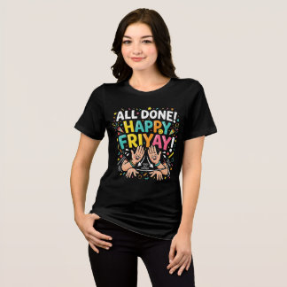 Camiseta Tudo Pronto Feliz Sexta-Feira ASL Educação Especia