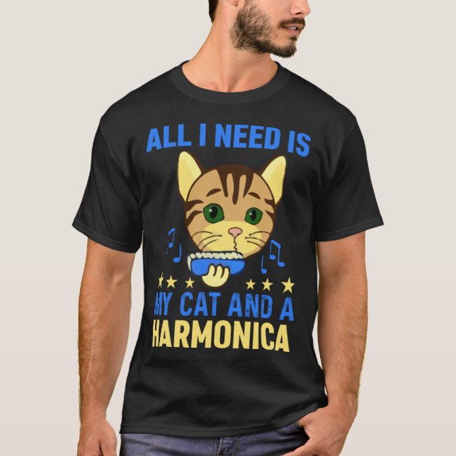 Camiseta Tudo Que Eu Preciso É Meu Gato E Um Harmônico Harm (Frente)