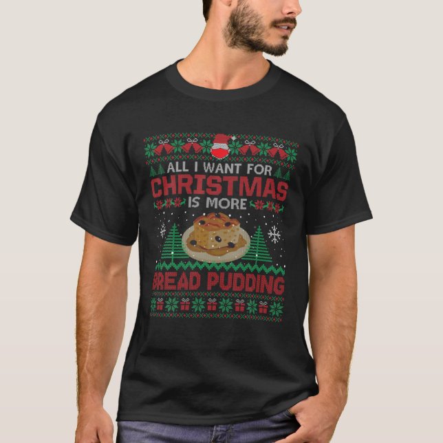 Camiseta Tudo Que Eu Quero É Mais Pão Puxando Pão De Natal (Frente)