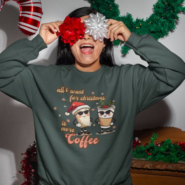 Camiseta Tudo que eu quero no Natal é mais café (Criador carregado)
