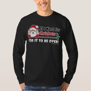 Camiseta Tudo que eu quero para o design engraçado do Natal