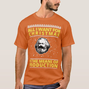Camiseta tudo que eu quero para o natal é o meio de produçã