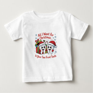 Camiseta Tudo que eu quero para o Natal é seus dois dentes