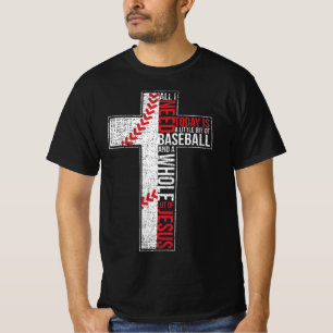 Camiseta Tudo Que Preciso É Beisebol E Jesus Cristo Cruz Cr