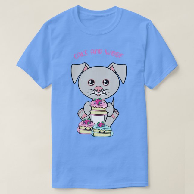 Camiseta Tudo que preciso é bolo, bolo de cachorros e cacho (Frente do Design)