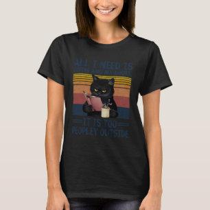 Camiseta Tudo que preciso é café e meus livros são Pessoas