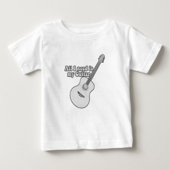 Camiseta Tudo que preciso é da minha guitarra. (Frente)