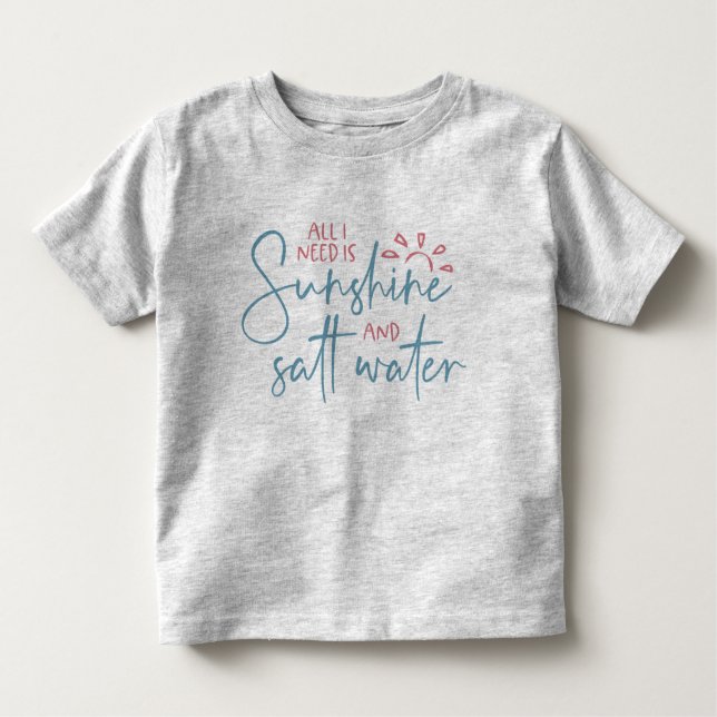 Camiseta Tudo Que Preciso É De Sol E Água De Sal (Frente)