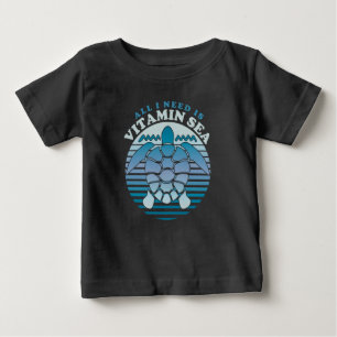 Camiseta Tudo Que Preciso É Do Mar De Vitamina - Tartaruga