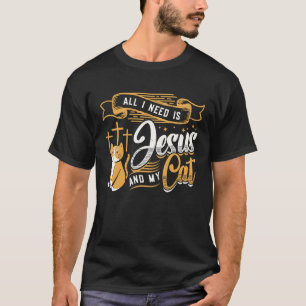 Camiseta Tudo Que Preciso É Jesus E Meu Gato Cristão 1