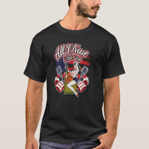 Camiseta Tudo que preciso é Rock N´Roll Vintage Rockabilly