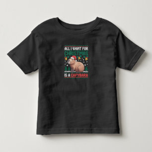 Camiseta Tudo Que Quero No Natal É Um Presente De Capivara