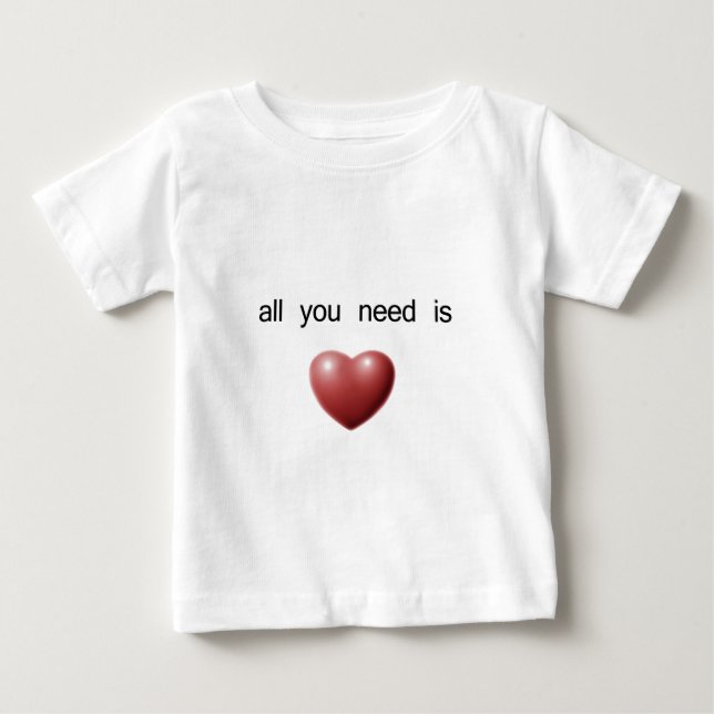 Camiseta tudo que você precisa é amor (Frente)