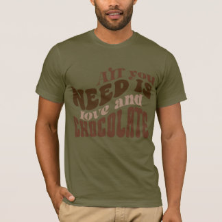 Camiseta Tudo que você precisa é amor e chocolate