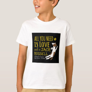 Camiseta Tudo que você precisa é amor e Jack Russell