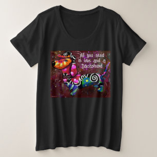 Camiseta Tudo que você precisa é amor e uma Abstrato de art