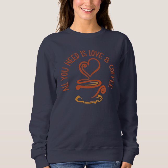 Camiseta Tudo Que Você Precisa É De Amor E Café (Frente)