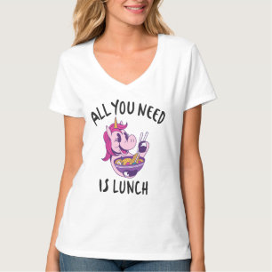Camiseta Tudo que você precisa é do almoço