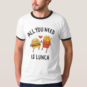 Camiseta Tudo que você precisa é do almoço
