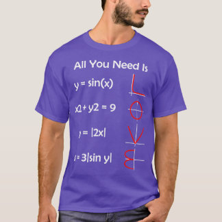 Camiseta Tudo Que Você Precisa É Matemática Engraçada De AM