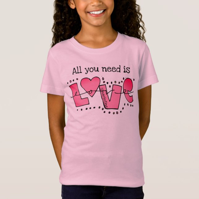 Camiseta Tudo que você precisa é miúdos superiores do (Frente)