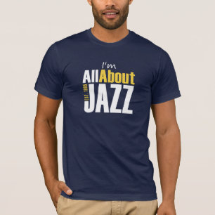 Camiseta Tudo sobre a camisa-Ajustado de jazz masculina
