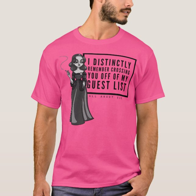 Camiseta Tudo Sobre Eva - Lista de Convidados (Frente)