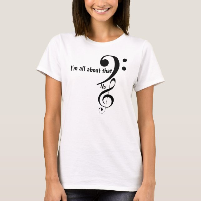 Camiseta Tudo sobre o bass clef (Frente)