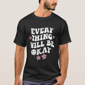 Camiseta Tudo Vai Ser Uma Citação Positiva Com Palavras