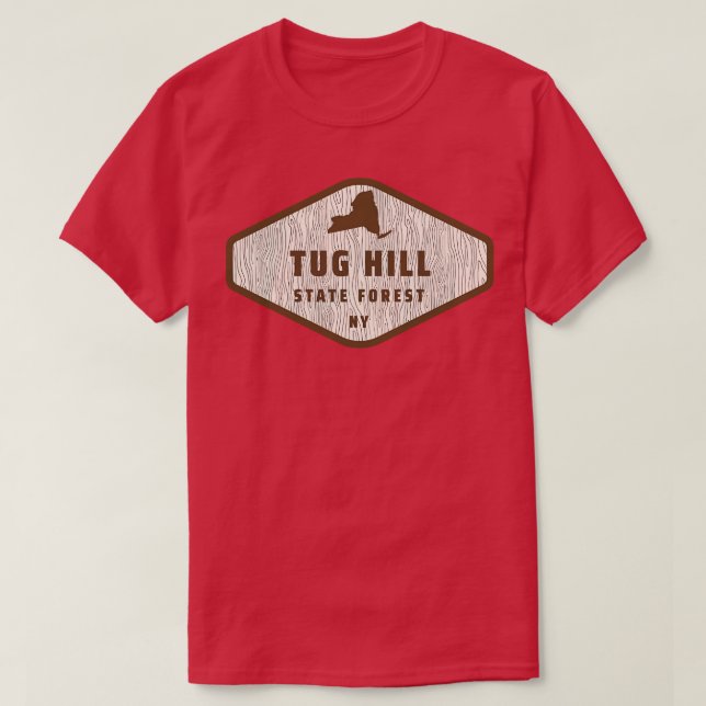 Camiseta Tug Hill State Forest Textura em árvore de Nova Yo (Frente do Design)