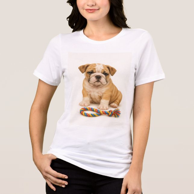 Camiseta Tug Life - Bulldog Pup with Attitude (Frente)