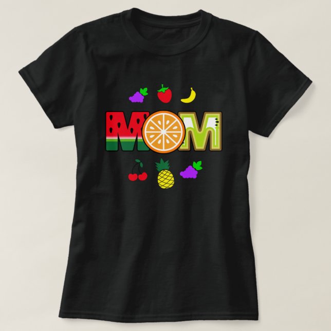 Camiseta Tuitti Fruity Mãe da Rapariga de Aniversário (Frente do Design)