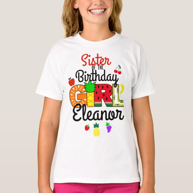 Camiseta Tuitti Fruity Sister of the Birthday Girl (Frente)
