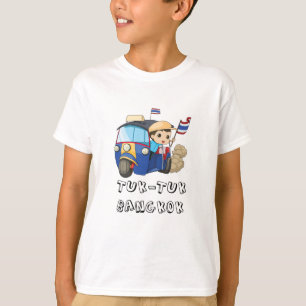 Camiseta Tuk Tuk Bangkok - texto gráfico de suvenir Tailând