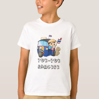 Camiseta Tuk Tuk Bangkok - texto gráfico de suvenir Tailând