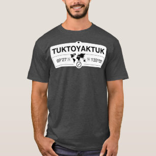Camiseta Tuktoyaktuk Territórios do Noroeste Coordena GPS