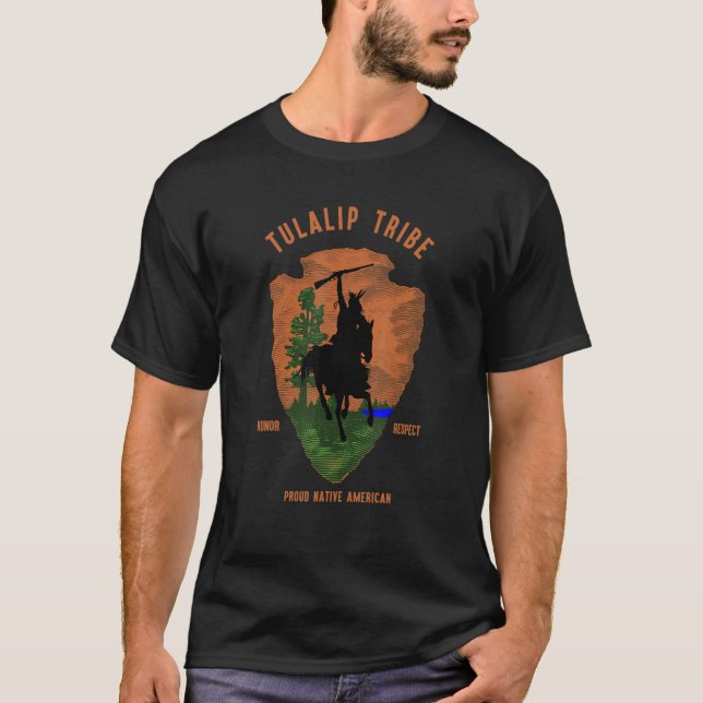 Camiseta Tulalip Tribe Native American Honor Respeito Vinta (Frente)