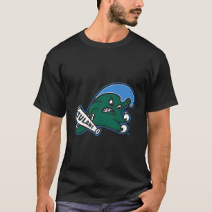 Camiseta Tulane Verde Onda Esquerda Ícone Tocar Preto