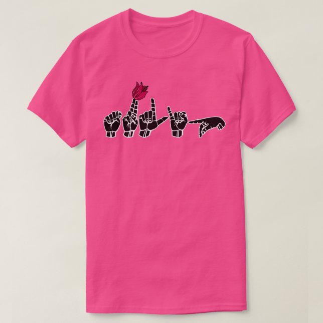 Camiseta TULIP ASL Sign Language Design 1 (Frente do Design)
