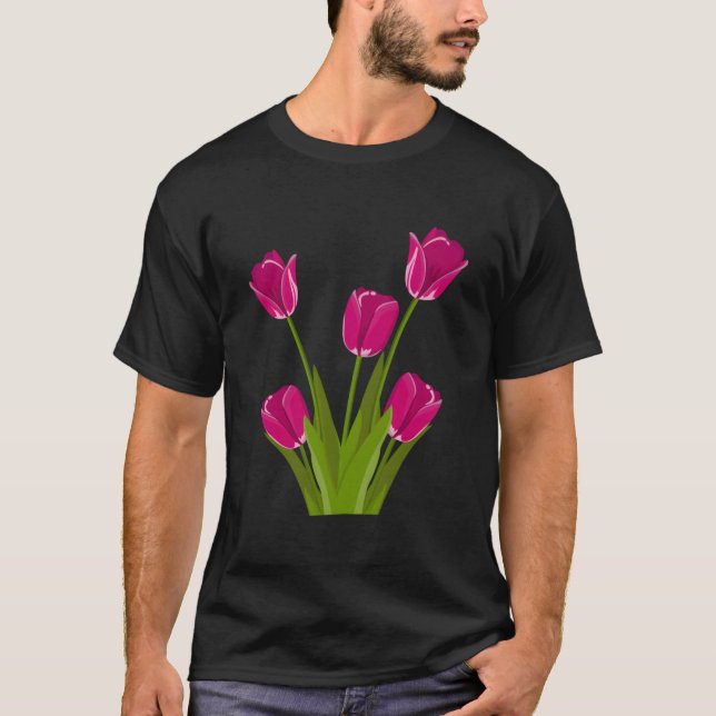 Camiseta Tulip Flower Botanical For (Frente)