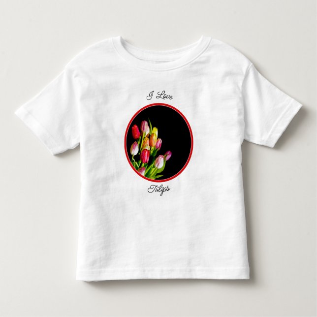 Camiseta Tulip Painting - Flor Original Toddler T-shi (Frente)