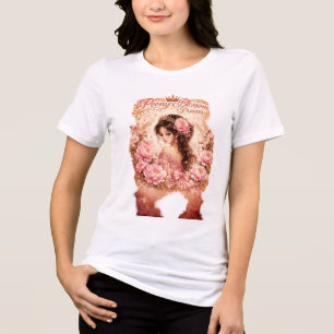 Camiseta Tulip Princess Princesa Floral Elegante Aquarela