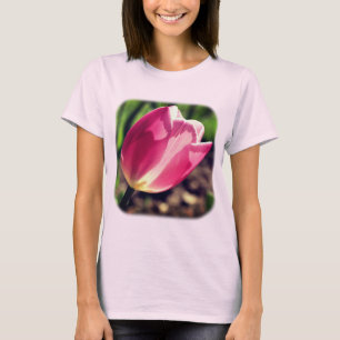 Camiseta Tulipa Rosa Natureza Floral
