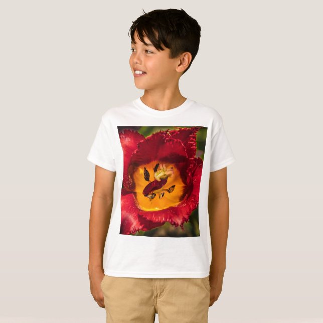 Camiseta tulipa vermelha (Frente Completa)