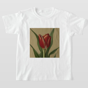 Camiseta Tulipa Vermelha chique Adorável