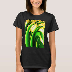 Camiseta Tulipas Amarelas Iluminantes Estilizadas