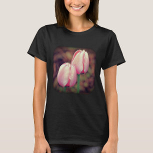Camiseta Tulipas cor-de-rosa Colírio Natureza Floral