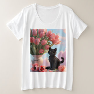 Camiseta tulipas cuidadosamente organizadas