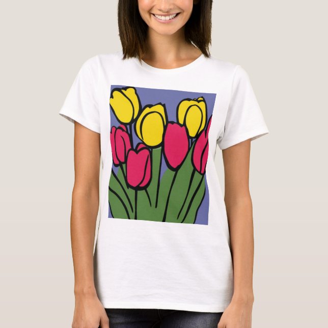 Camiseta Tulipas de primavera (Frente)